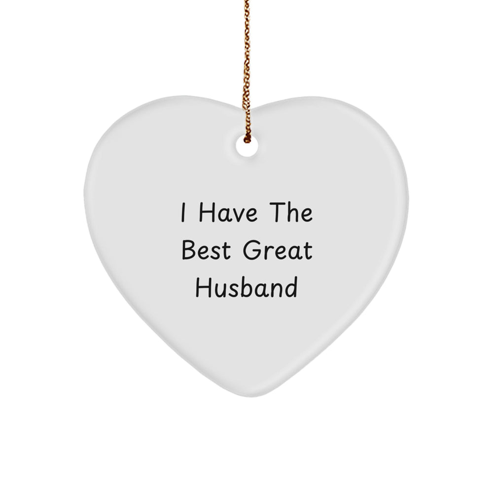 Funny Husband Heart Ornament Gifts from Men for Christmas Unique Husband Gifts - Image 1