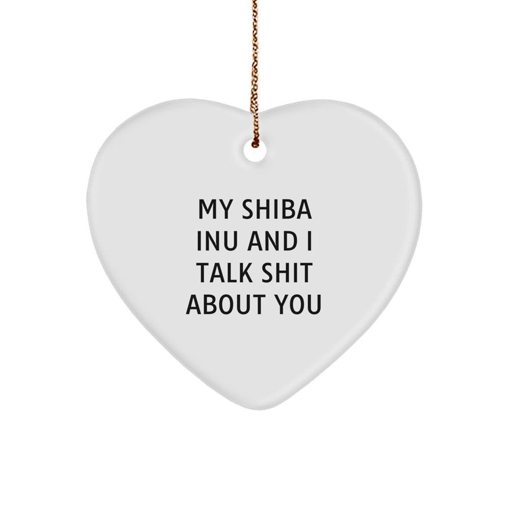 Funny Shiba Inu Dog Heart Ornament Gifts from Men to Women Friends Family - Christmas Unique Gifts - Image 1