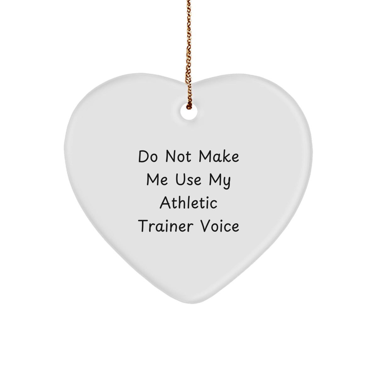 Funny Athletic Trainer Heart Ornament Gifts from Friends and Family for Christmas Unique Decorations - Image 1
