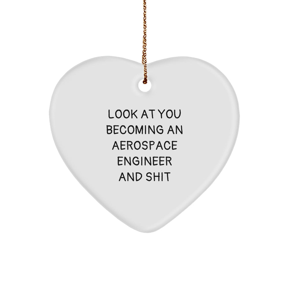Funny Aerospace Engineer Heart Ornament, Gifts for Him, Christmas Unique Gifts from Friends, Coworkers, or Family to Aerospace Engineer Men - Image 1
