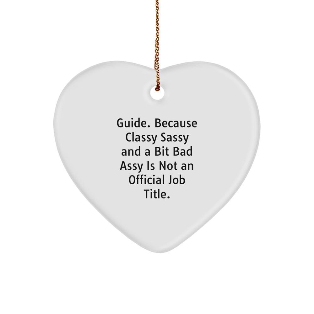 Funny Guide Heart Ornament Gifts from Men to Guide Friends for Christmas Unique Gifts - Image 1