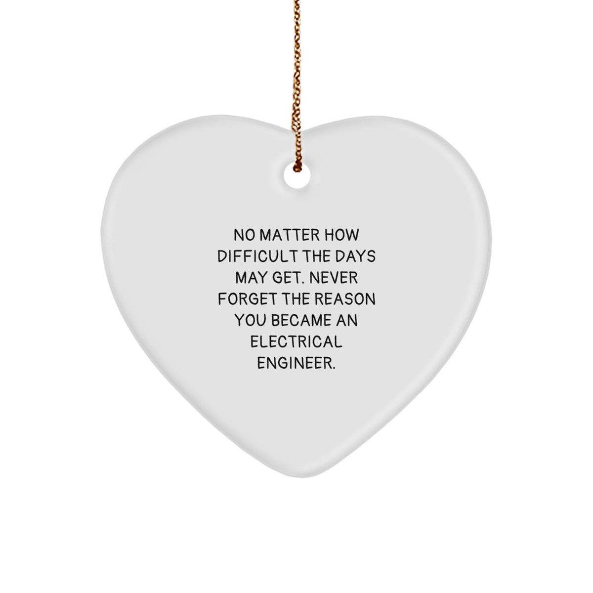 Funny Electrical Engineer Heart Ornament Gifts from Men to Colleagues, Electrical Engineer Christmas Unique Gifts for Women, Inspirational Reminders Never Forget the Reason You Became - Image 1