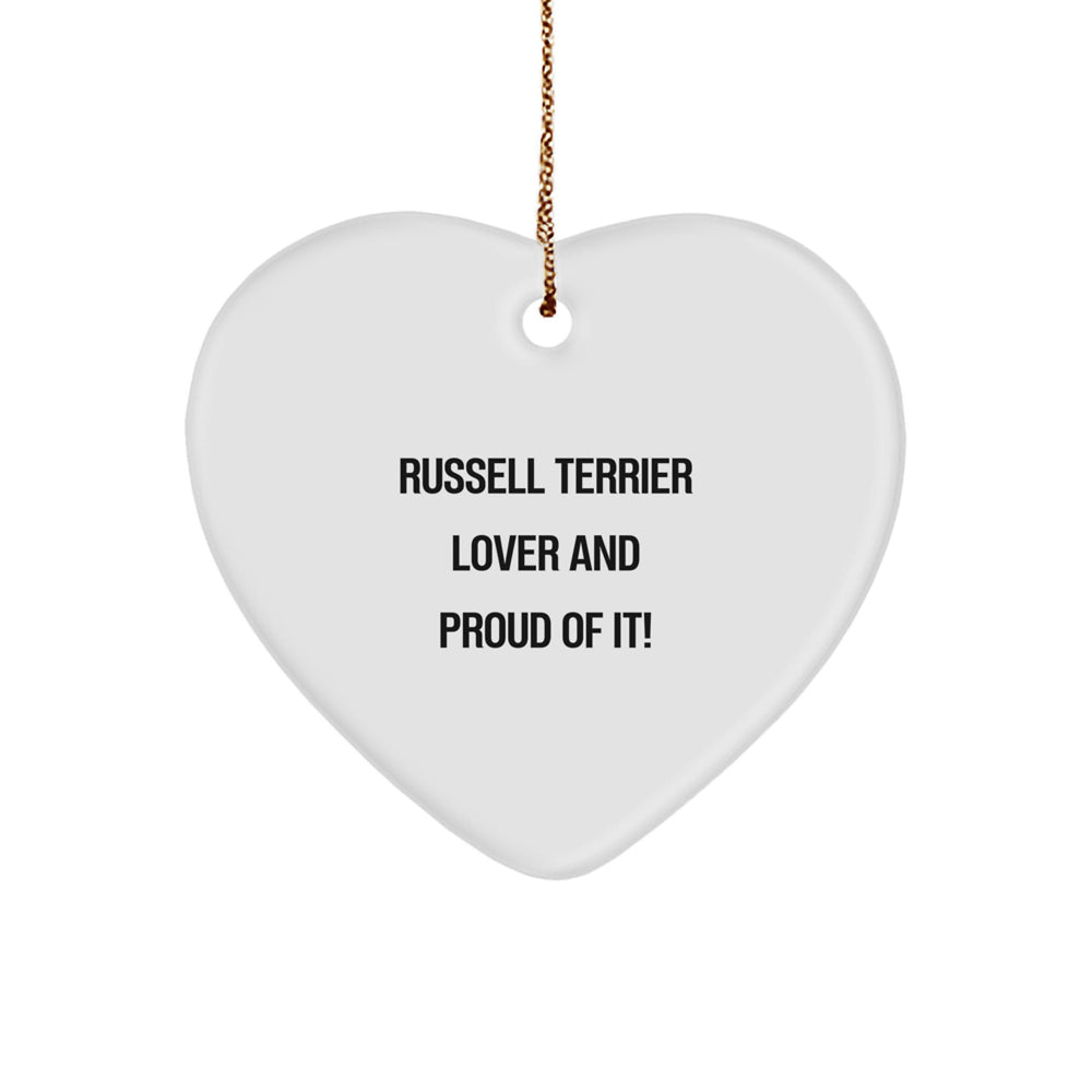 Russell Terrier Dog Lover Gifts from Friends, Russell Terrier Terrier Heart Ornament, Christmas Unique Presents for Russell Terrier Dog Owners, Men, Women, Family, Proud Owners - Image 1