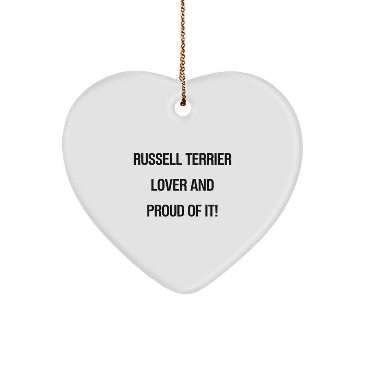 Russell Terrier Dog Lover Gifts from Friends, Russell Terrier Terrier Heart Ornament, Christmas Unique Presents for Russell Terrier Dog Owners, Men, Women, Family, Proud Owners - Image 1