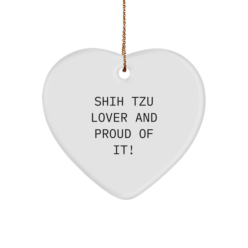 Shih Tzu Dog Lovers' Heart Ornament, Gifts from Friends to Shih Tzu Dog Owners, Shih Tzu Dog Gifts for Christmas - Image 1