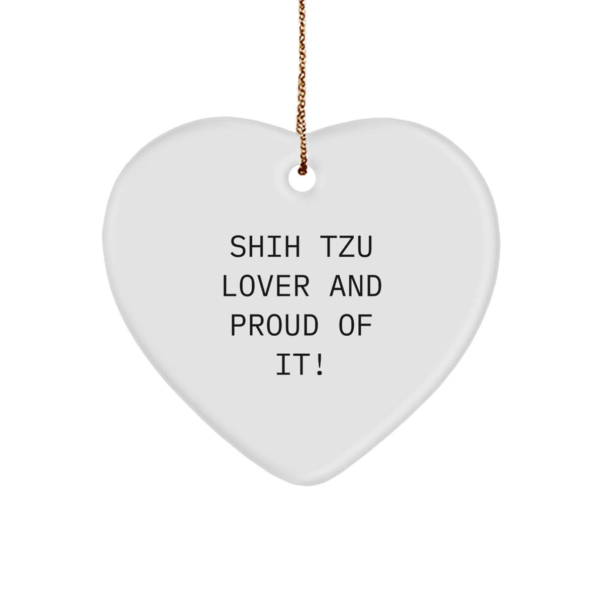 Shih Tzu Dog Lovers' Heart Ornament, Gifts from Friends to Shih Tzu Dog Owners, Shih Tzu Dog Gifts for Christmas - Image 1