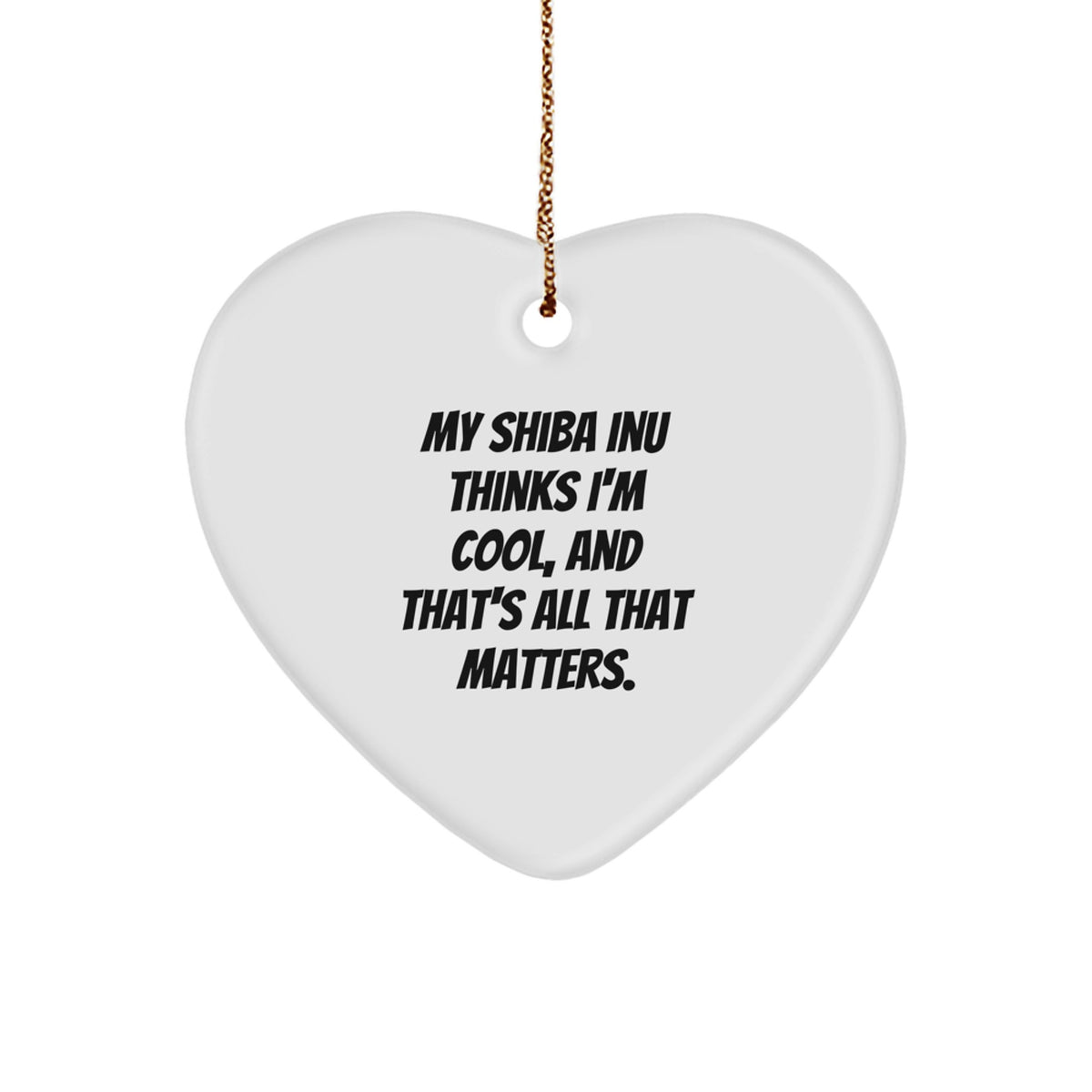 Shiba Inu Dog Heart Ornament, Funny, Christmas Unique Gifts from Friends to Family - Image 1