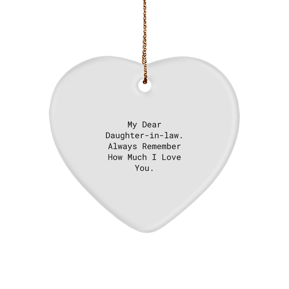My Dear Daughter-in-law Heart Ornament, Gifts from Men to Daughter-in-law, Heartfelt Christmas Unique Gift - Image 1
