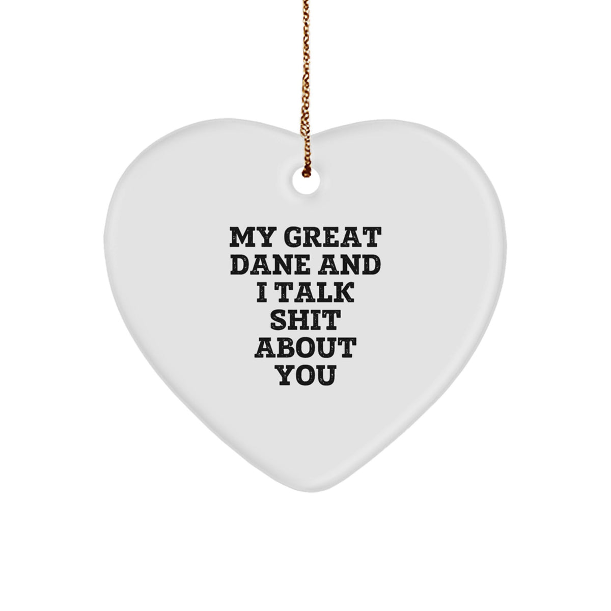 Funny Great Dane Dog Mom Heart Ornament Gift from Daughter, Great Dane Dad Christmas Unique Decorations - Image 1