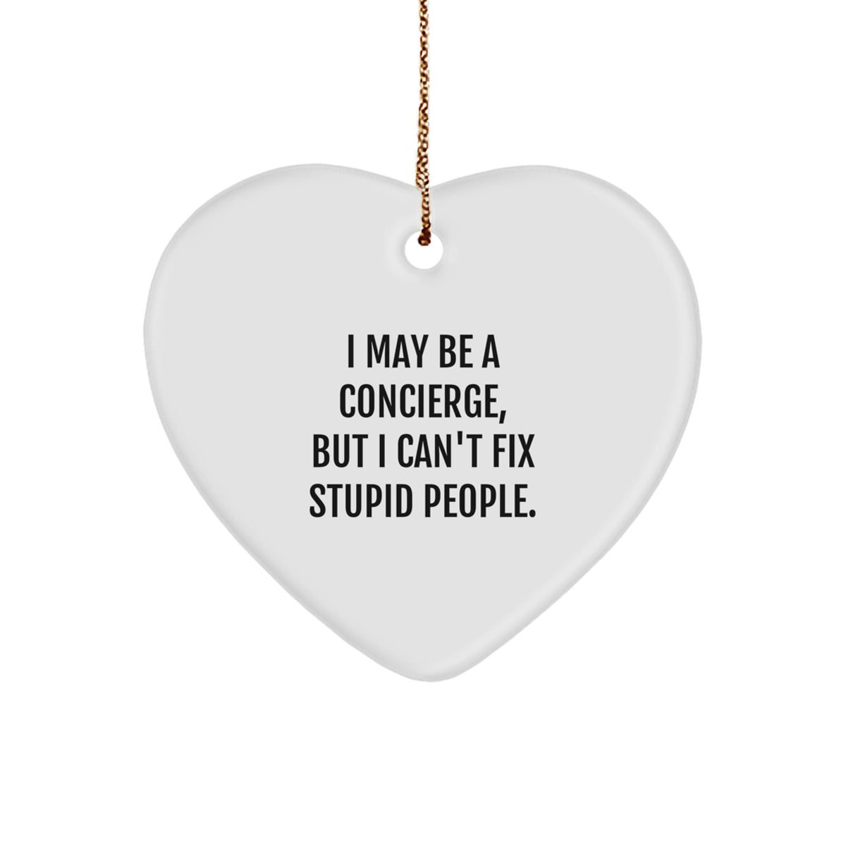 Funny Concierge Heart Ornament Gifts from Men to Friends, Unique Christmas Unique Gifts for Concierge - Image 1