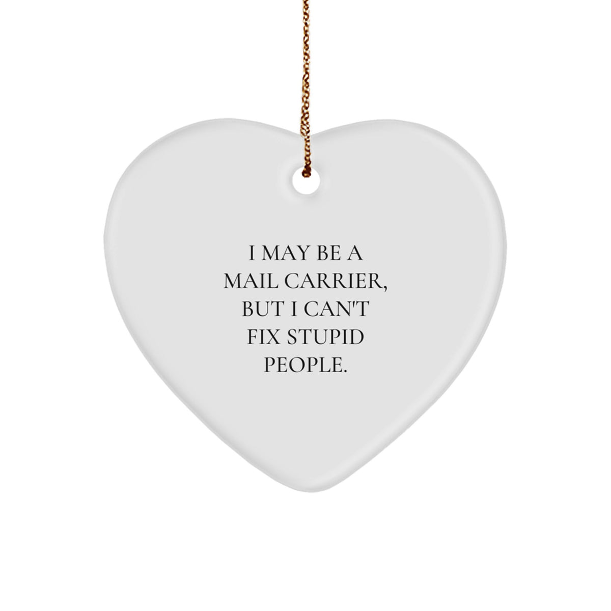 Funny Gifts from Friends for Mail Carrier, Heart Ornament, Christmas Unique Presents - Image 1
