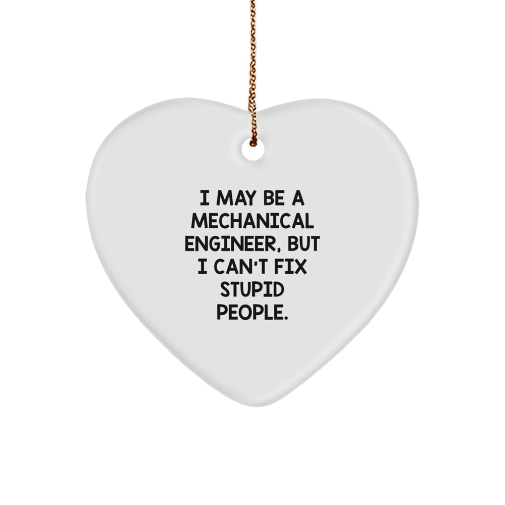 Funny Mechanical Engineer Heart Ornament Gifts from Friends for Christmas Unique - Image 1