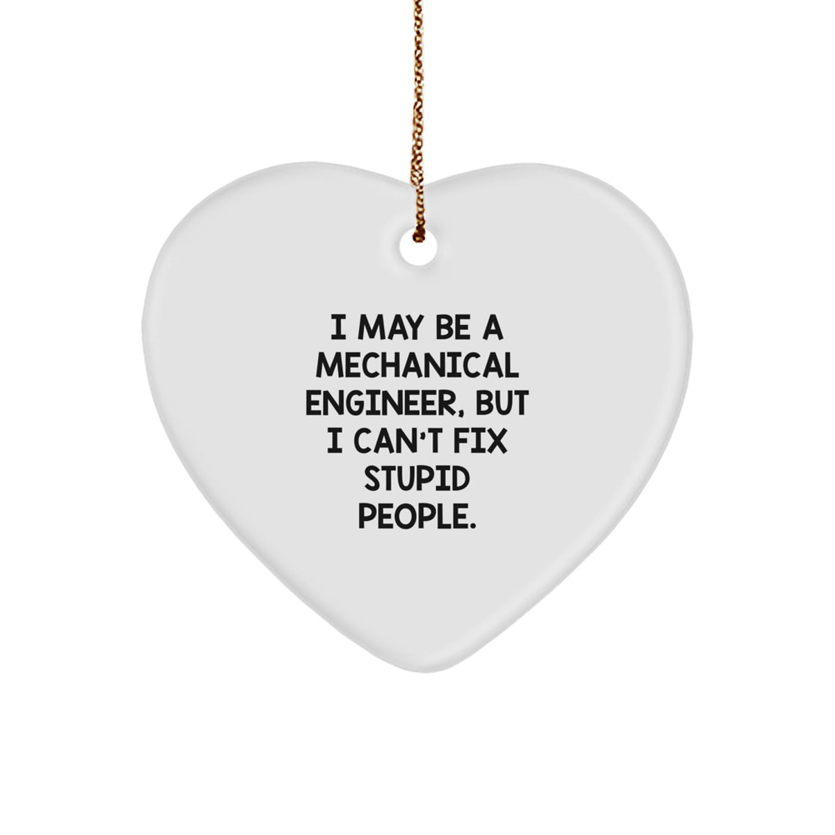 Funny Mechanical Engineer Heart Ornament Gifts from Friends for Christmas Unique - Image 1