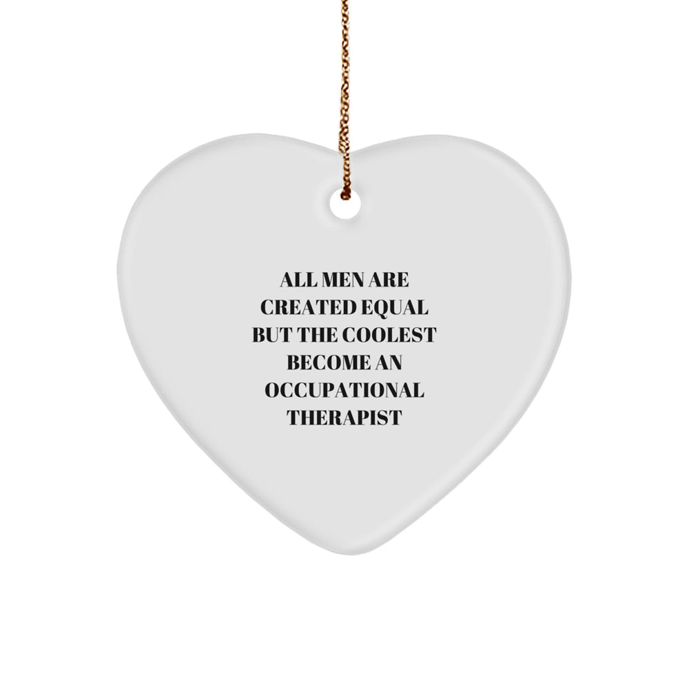 Funny Heart Ornament for Occupational Therapist Gifts from Friends, Unique Occupational Therapist Christmas Decorations with Quote - Image 1