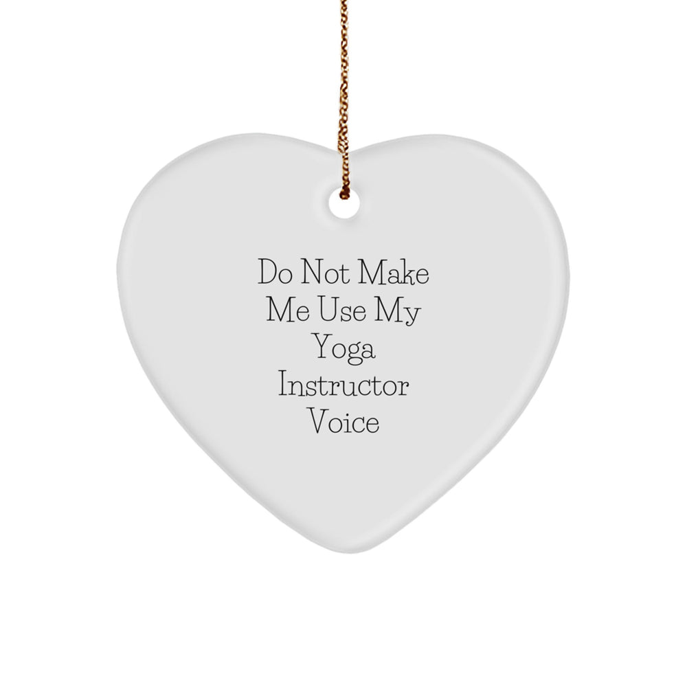 Unique Gifts from Friends for Yoga Instructor, Funny Heart Ornament, Christmas Unique Gifts - Image 1