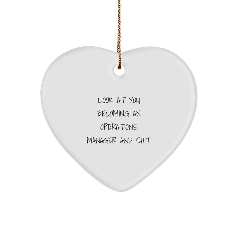 Funny Operations Manager Heart Ornament, Gifts from Friends, Coworkers, Family for Women, Men, Operations Manager Christmas Unique - Image 1