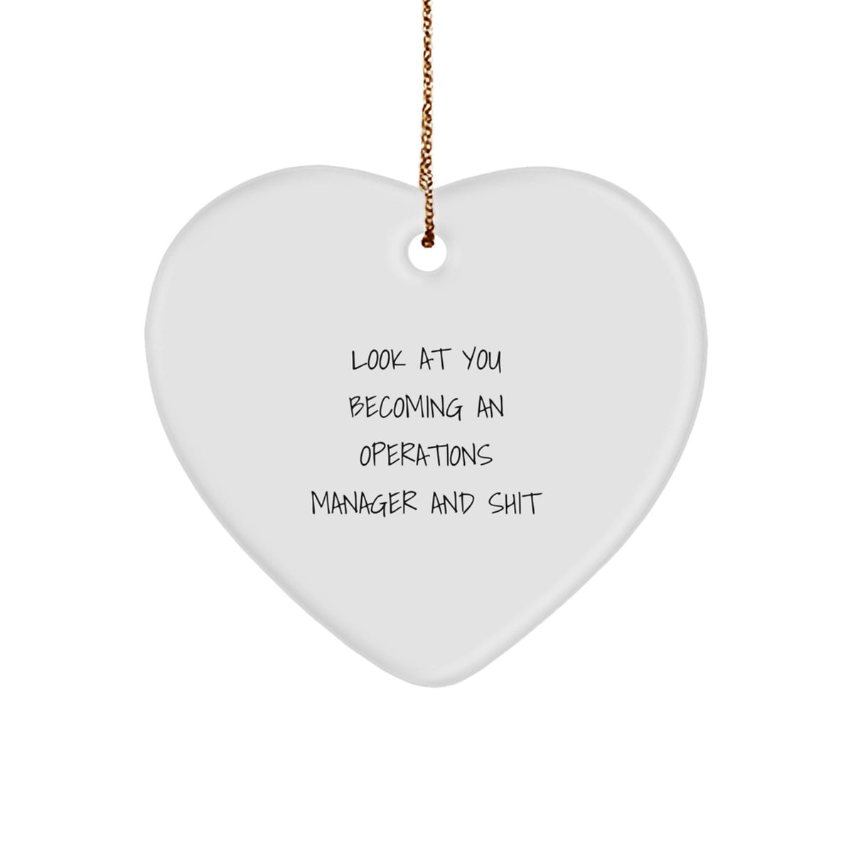 Funny Operations Manager Heart Ornament, Gifts from Friends, Coworkers, Family for Women, Men, Operations Manager Christmas Unique - Image 1