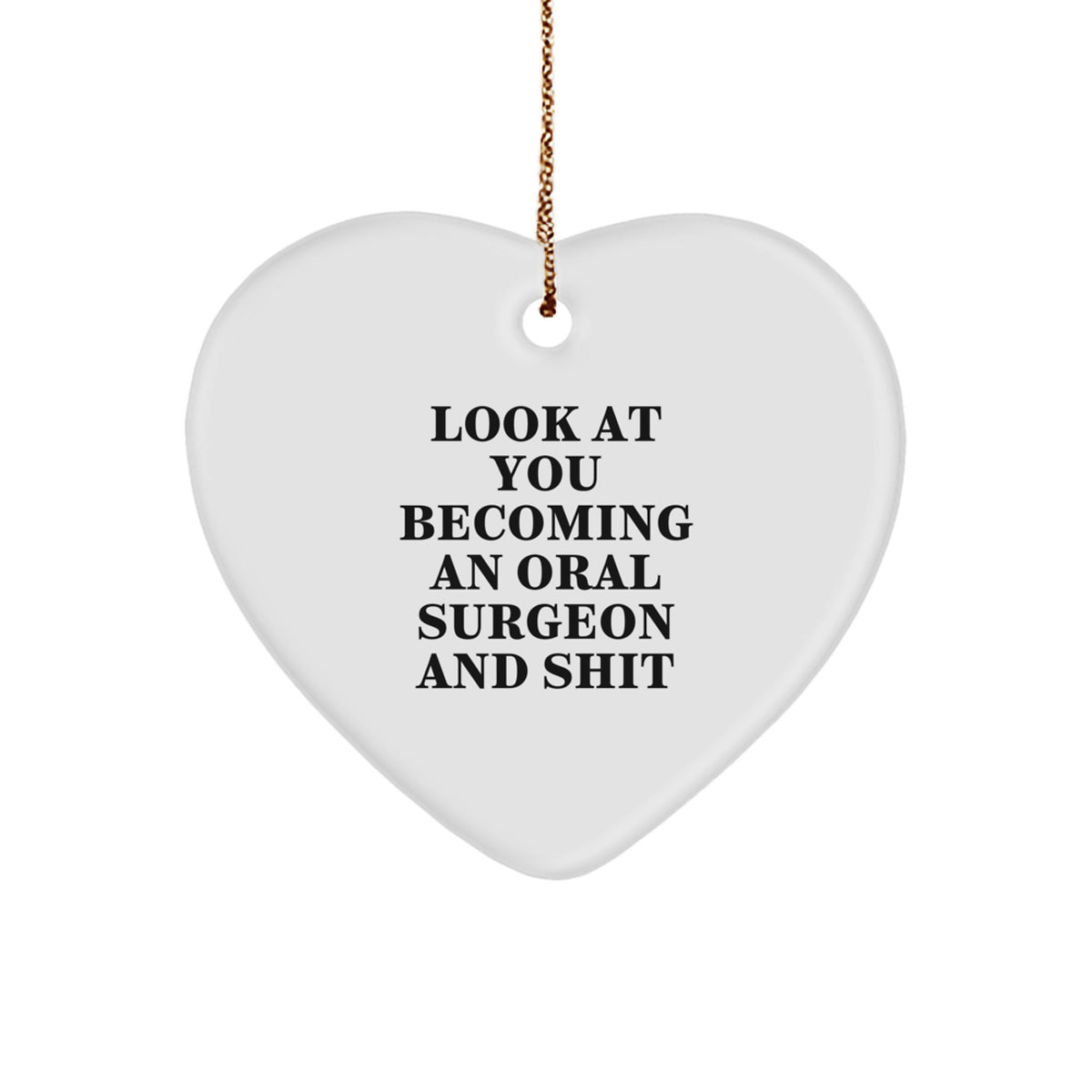 Funny Oral Surgeon Heart Ornament Gifts for Him from Friends, Unique Christmas Unique Gifts Ideas for Men Family Coworkers - Image 1