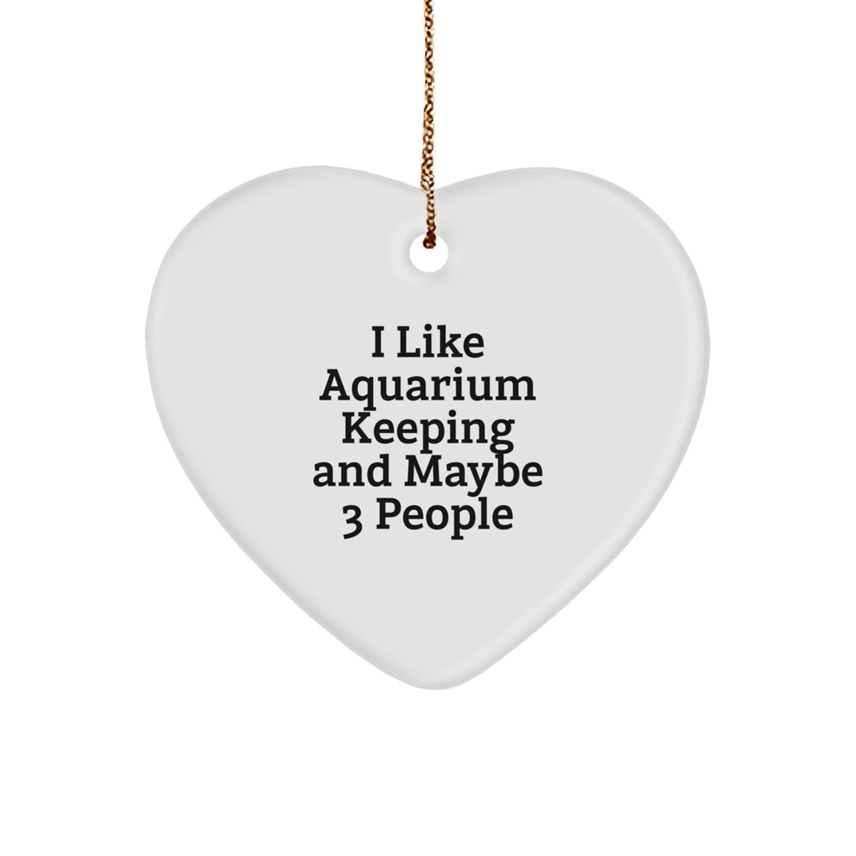 Funny Aquarium Keeping Heart Ornament Gifts for Friends and Family - I Like Aquarium Keeping And Maybe 3 People Christmas Unique Gifts from Men to Women - Image 1