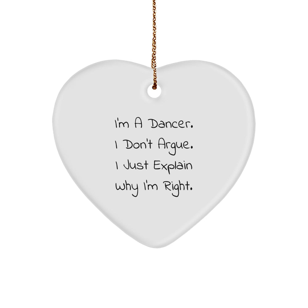 Funny Dancer Heart Ornament Gifts from Friends for Christmas Unique Dancer Lover - Image 1