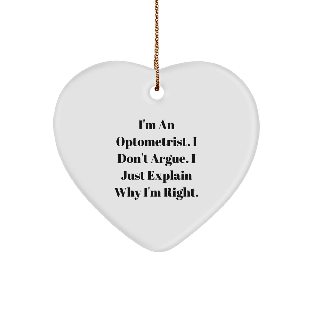 Funny Heart Ornament Gifts from Friends to Optometrist - Christmas Unique Gifts for Men and Women - Image 1
