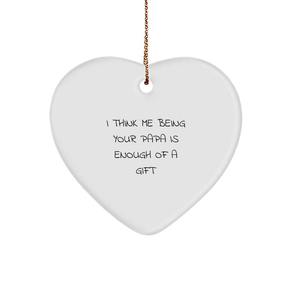 Funny Papa Heart Ornament Gifts from Men to Papa on Christmas Unique Gifts - Image 1