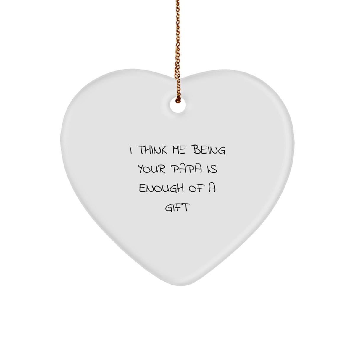 Funny Papa Heart Ornament Gifts from Men to Papa on Christmas Unique Gifts - Image 1