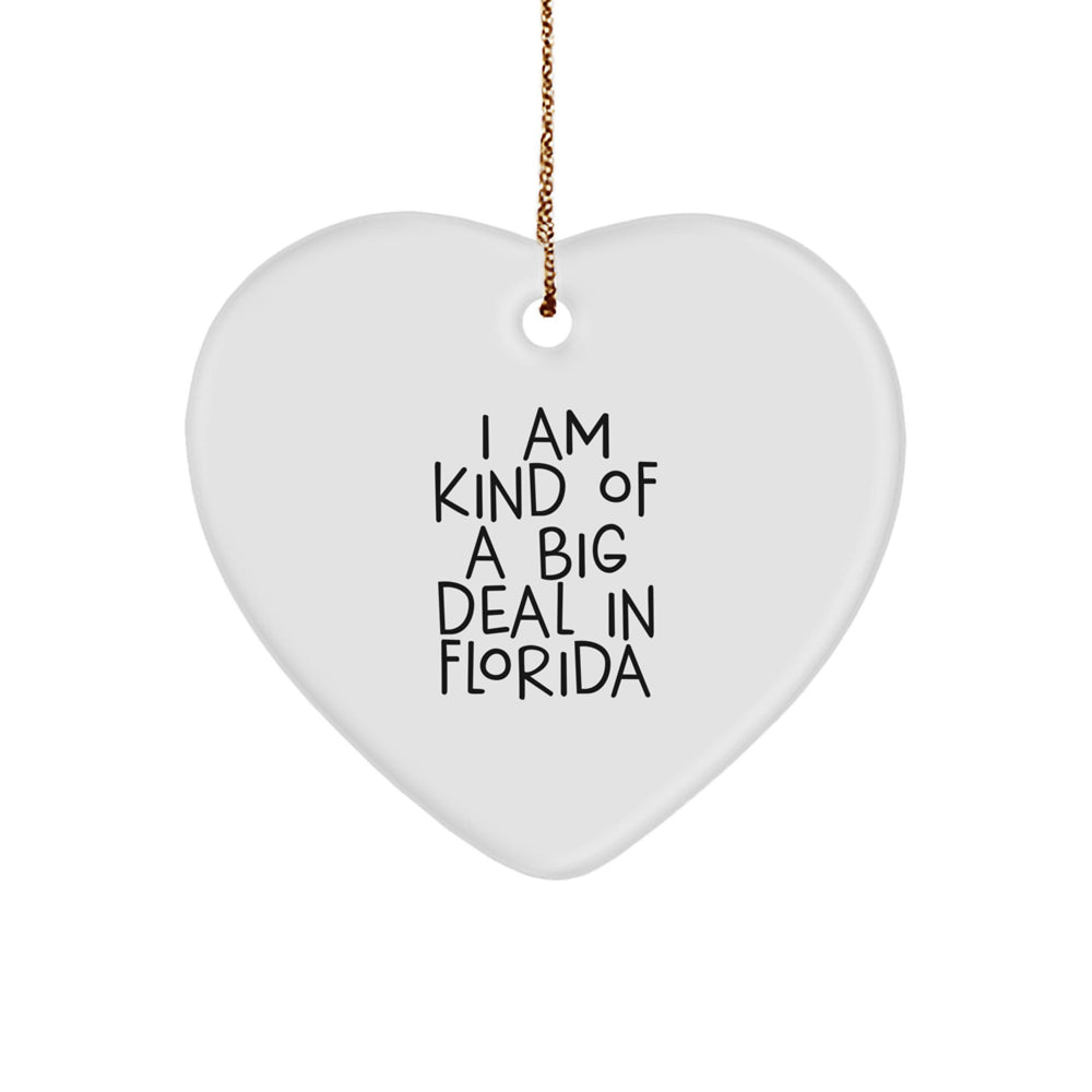 Florida Funny Gifts from Men to Women, Unique Florida Heart Ornament, I Am Kind Of A Prime Selection In Florida Christmas Decorations, Funny Florida - Image 1