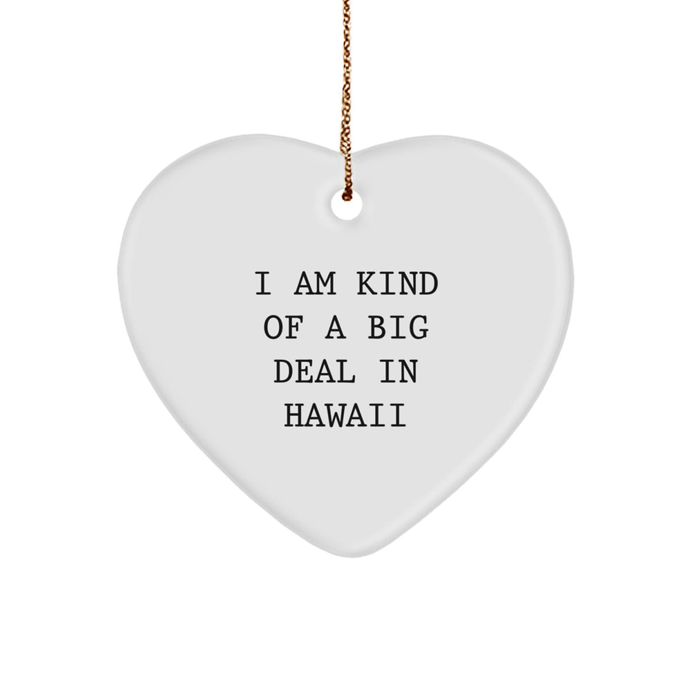 I Am Kind Of A Prime Selection In Hawaii Heart Ornament Gifts from Men to Friends for Hawaii Christmas Unique Gifts - Image 1