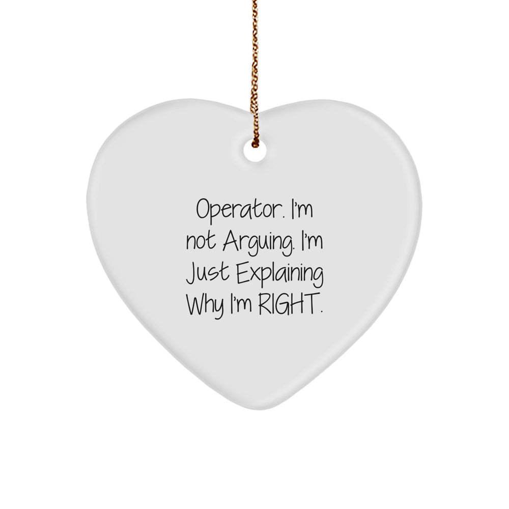 Funny Operator Gifts for Men, Inspirational Heart Ornament, Christmas Unique Decorations from Friends, Coworkers, Family - Image 1
