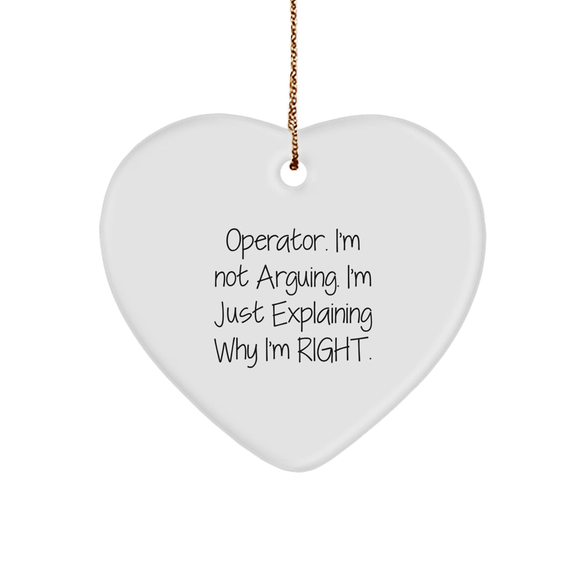Funny Operator Gifts for Men, Inspirational Heart Ornament, Christmas Unique Decorations from Friends, Coworkers, Family - Image 1