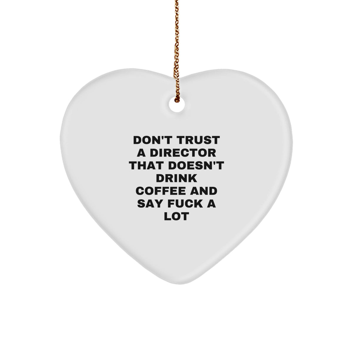 Funny Director Gifts from Friends Unique Heart Ornaments for Director Christmas - Image 1