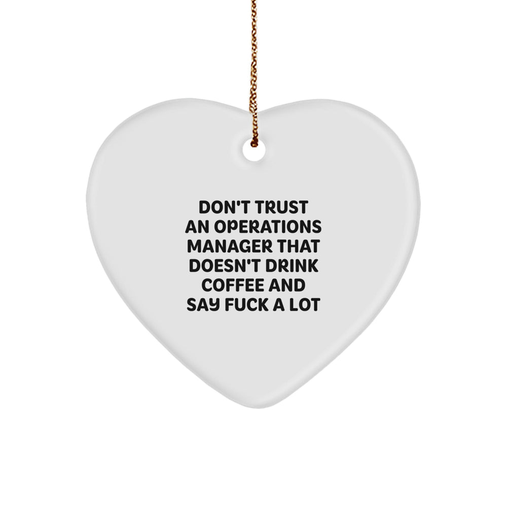 Funny Operations Manager Heart Ornament Gifts for Coworkers Friends Family from Men Women - Image 1