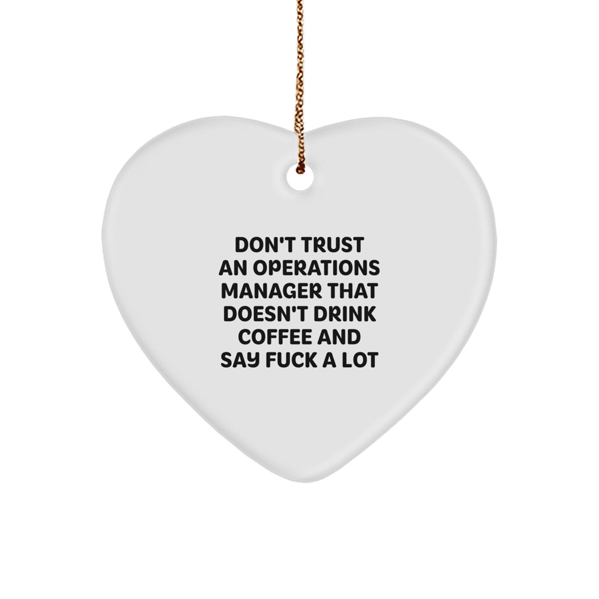 Funny Operations Manager Heart Ornament Gifts for Coworkers Friends Family from Men Women - Image 1