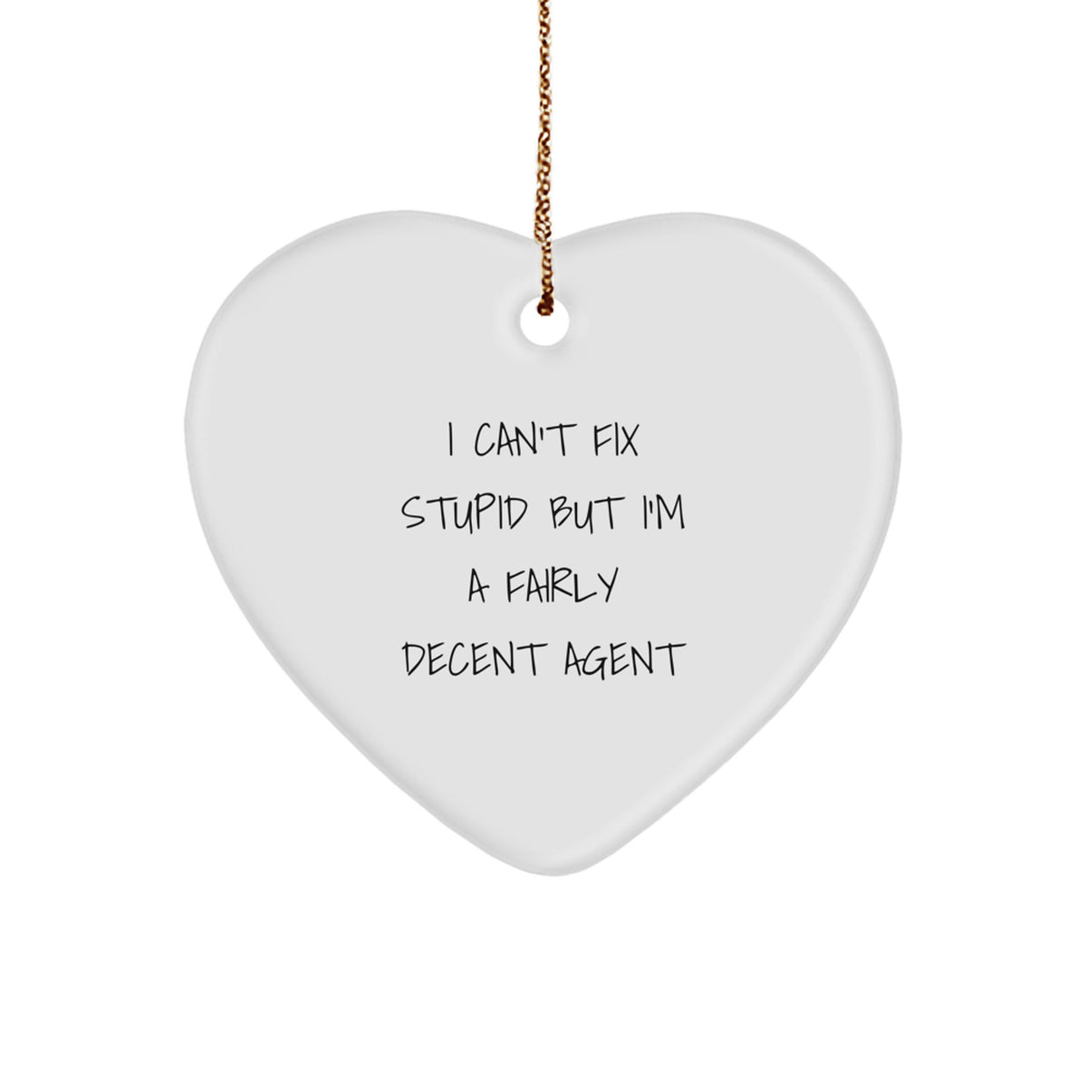 Funny Agent Heart Ornament Gifts from Friends for Agent at Christmas Unique Gifts - Image 1