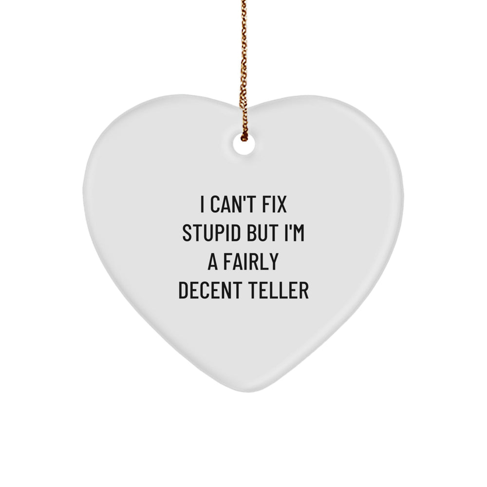 Funny Teller Gifts from Men, Heart Ornament for Christmas Unique Gifts - Image 1