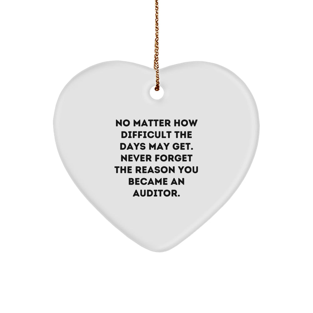 Auditor Heart Ornament Funny Quote Gifts from Family to Men for Christmas - Image 1