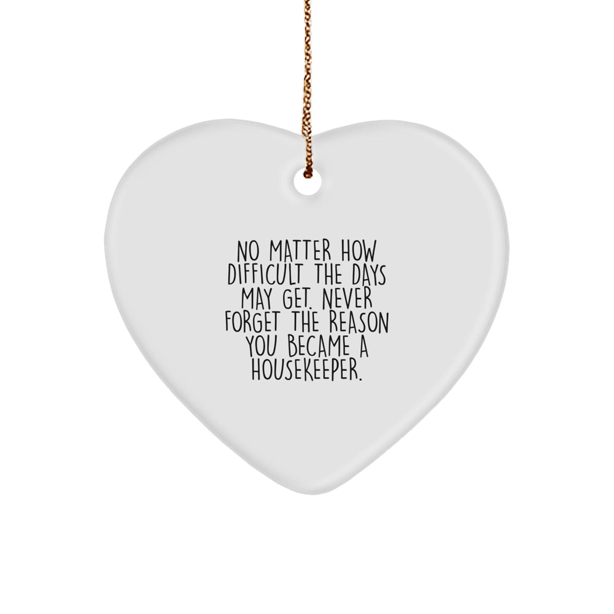 Funny Housekeeper Gifts from Family, Heart Ornament for Housekeeper, Inspirational Housekeeper Christmas Unique Gifts - Image 1