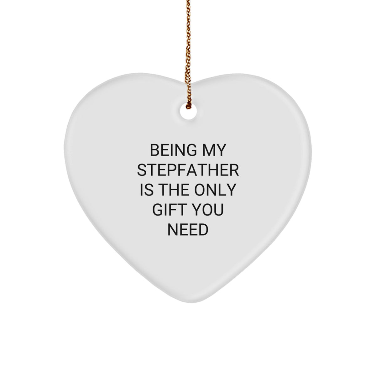 Funny Stepfather Heart Ornament Gifts from Men to Stepfather for Christmas Unique - Image 1