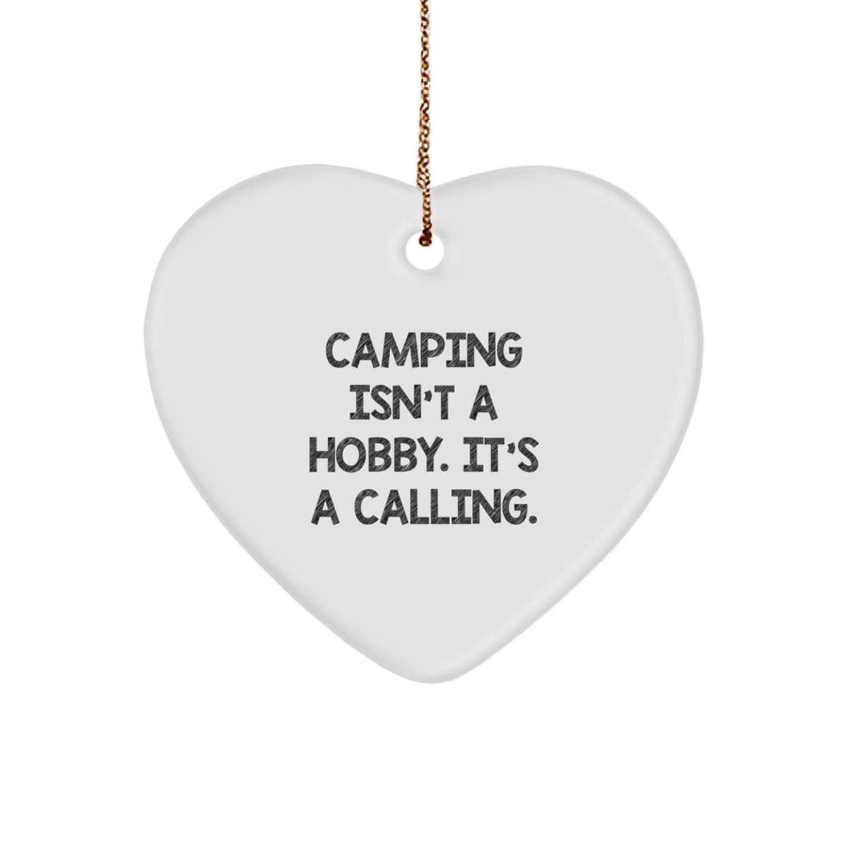 Camping Gifts from Loved Ones, Inspirational Heart Ornament for Camping Lovers - Christmas Unique Gifts for Friends and Family - Image 1