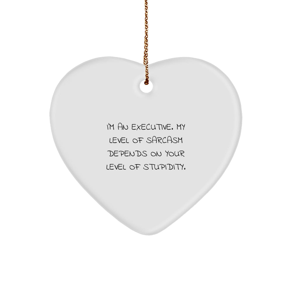 Funny Executive Heart Ornament Gifts from Friends for Men - Heart Shaped Christmas Unique Gifts - Image 1