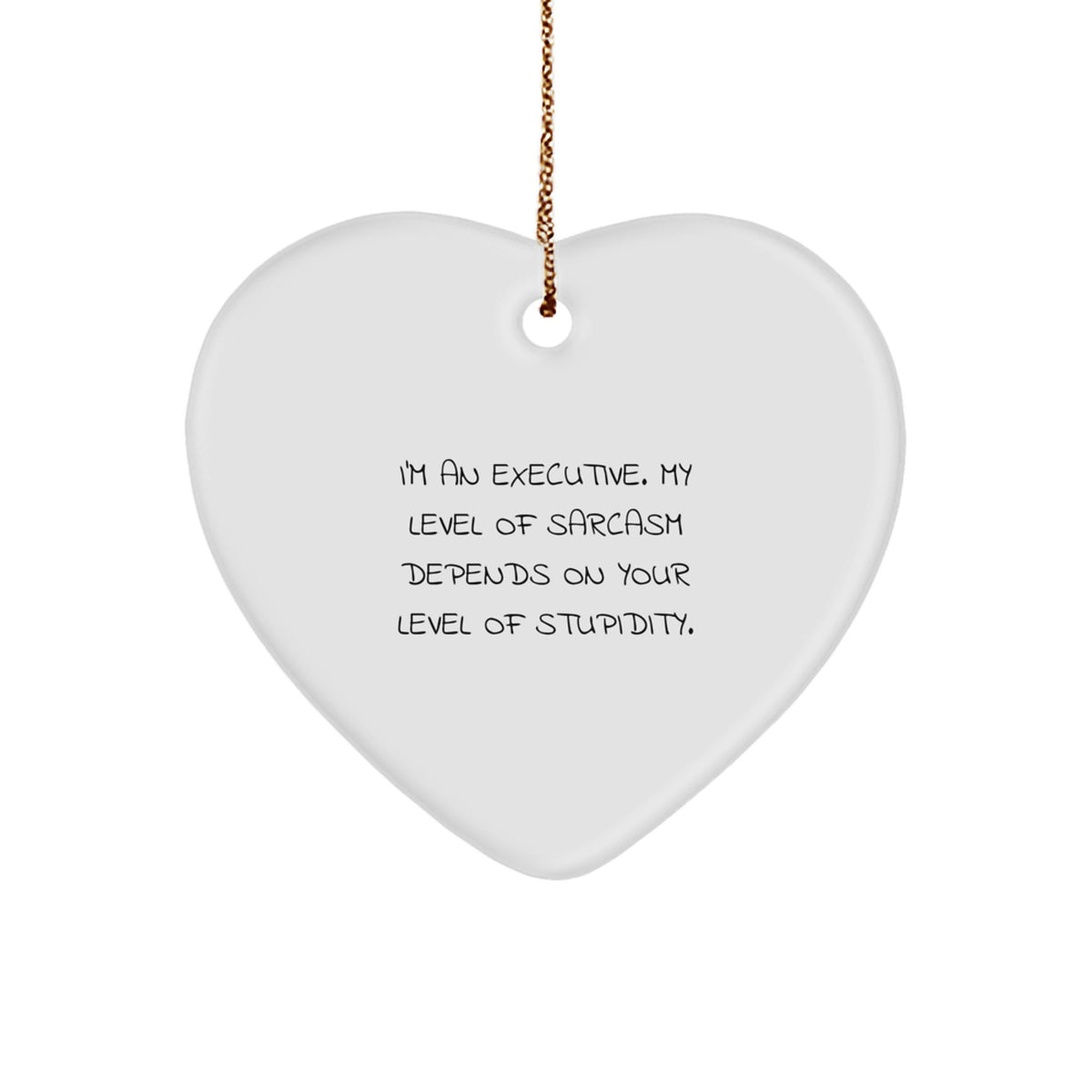 Funny Executive Heart Ornament Gifts from Friends for Men - Heart Shaped Christmas Unique Gifts - Image 1