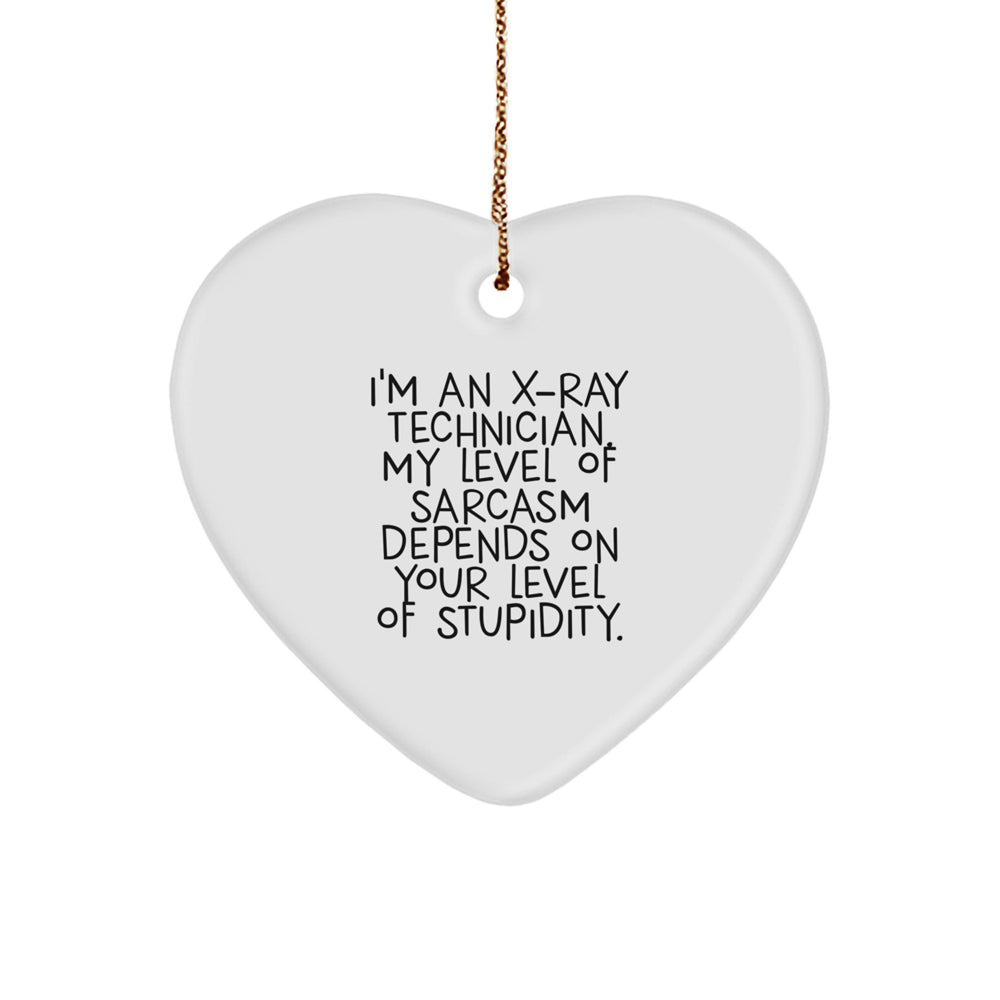 Funny X-Ray Technician Gifts from Friends, Christmas Unique Heart Ornaments for Men, Women, Coworkers, Family - Image 1