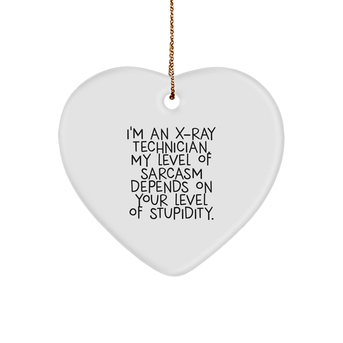 Funny X-Ray Technician Gifts from Friends, Christmas Unique Heart Ornaments for Men, Women, Coworkers, Family - Image 1