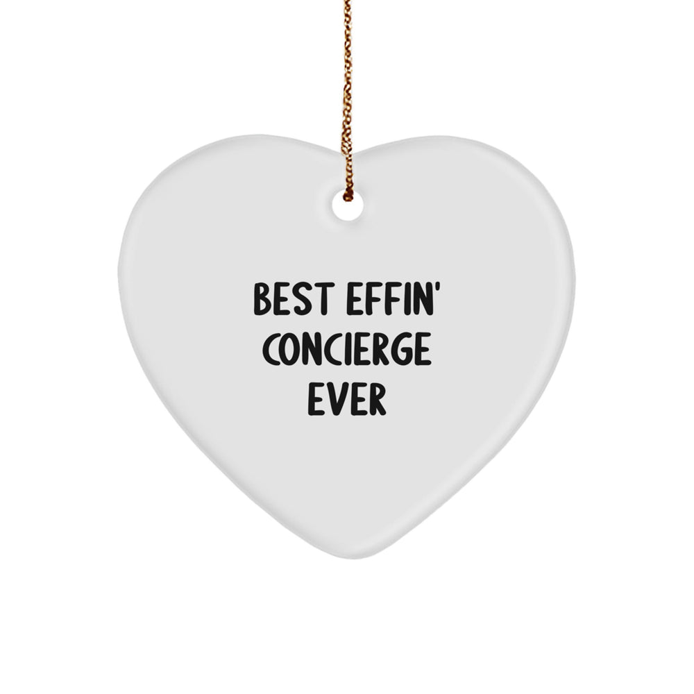 Funny Concierge Gifts, Heart Ornament for Family, Christmas Unique Gifts from Men - Image 1