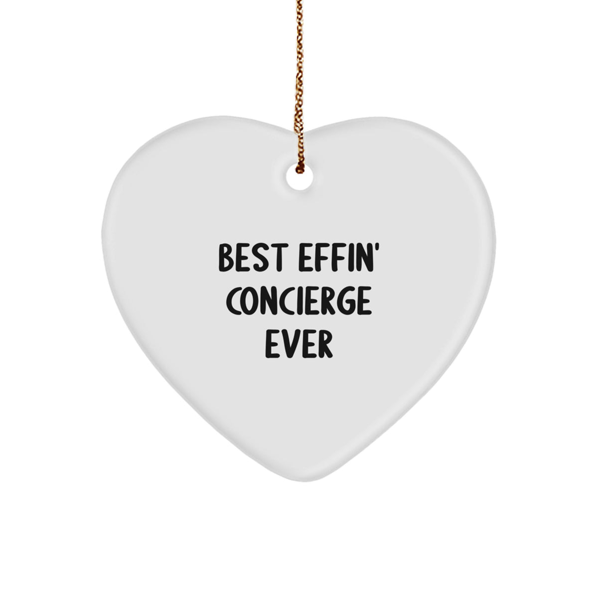 Funny Concierge Gifts, Heart Ornament for Family, Christmas Unique Gifts from Men - Image 1