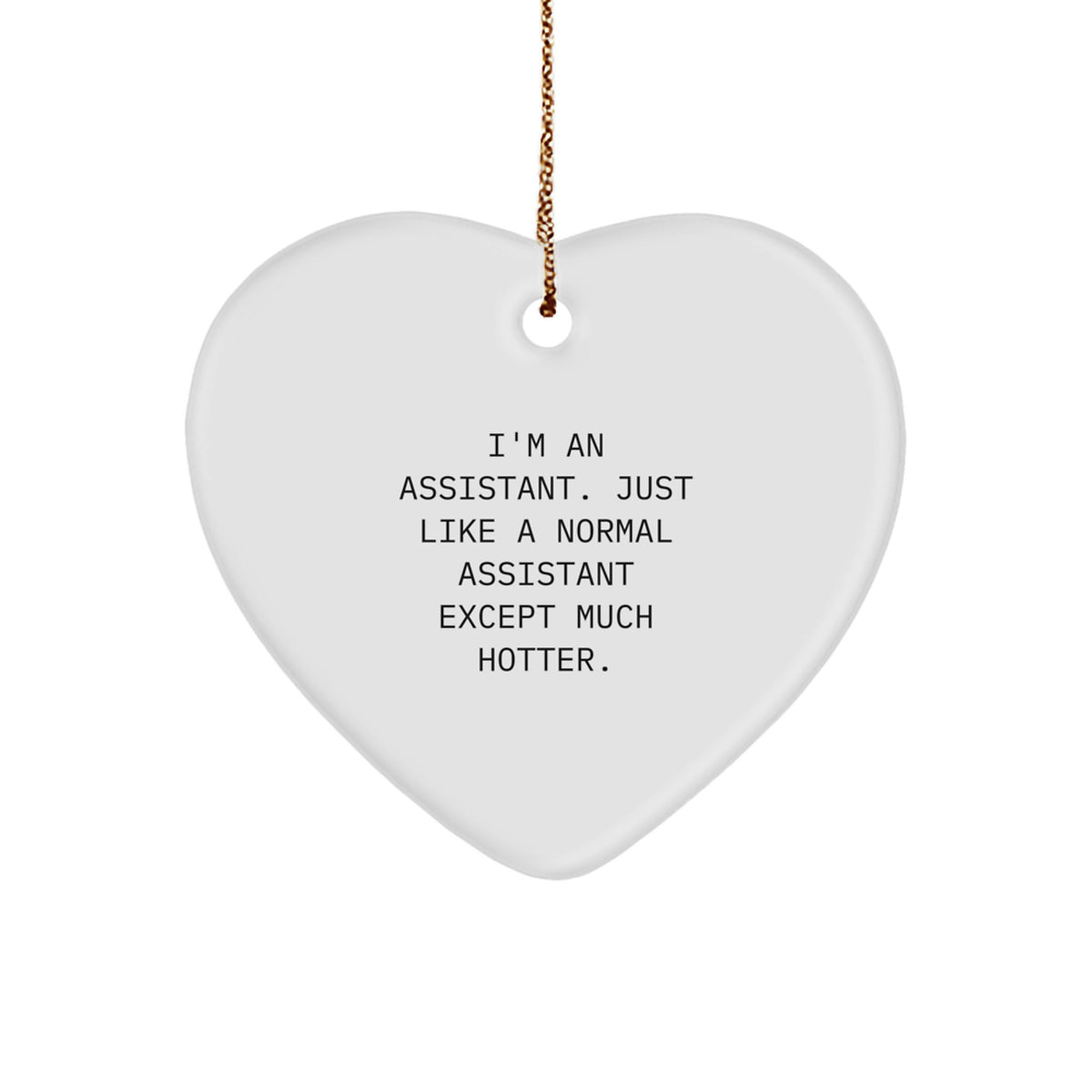 Funny Assistant Heart Ornament Gifts from Friends and Family for Men and Women Christmas Unique Gifts - Image 1