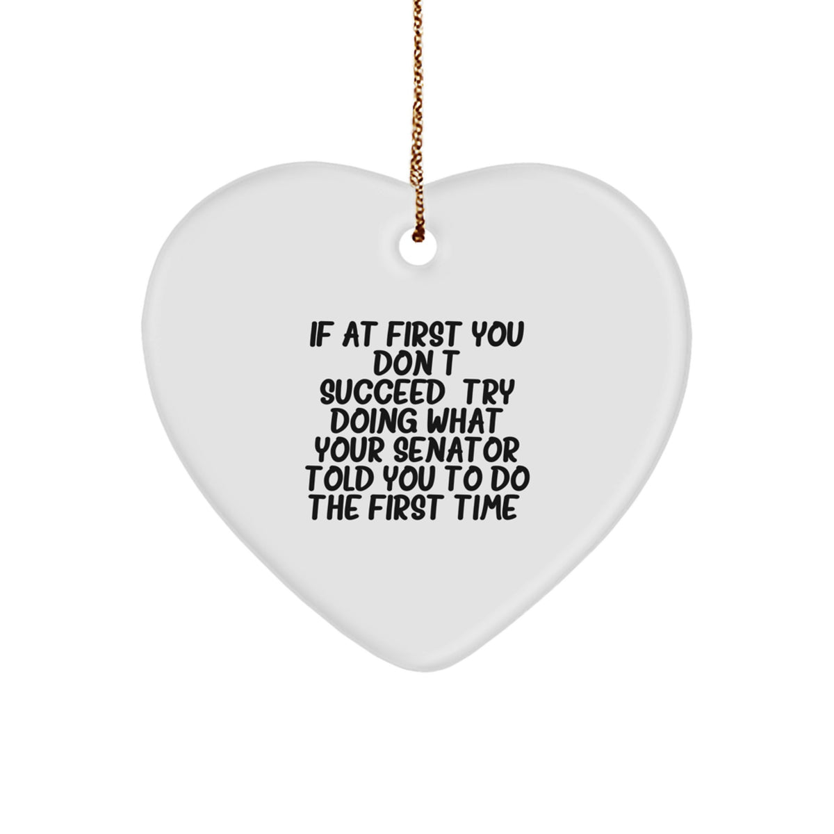 Funny Senator Heart Ornament Gifts from Men to Women Coworkers Family - Image 1