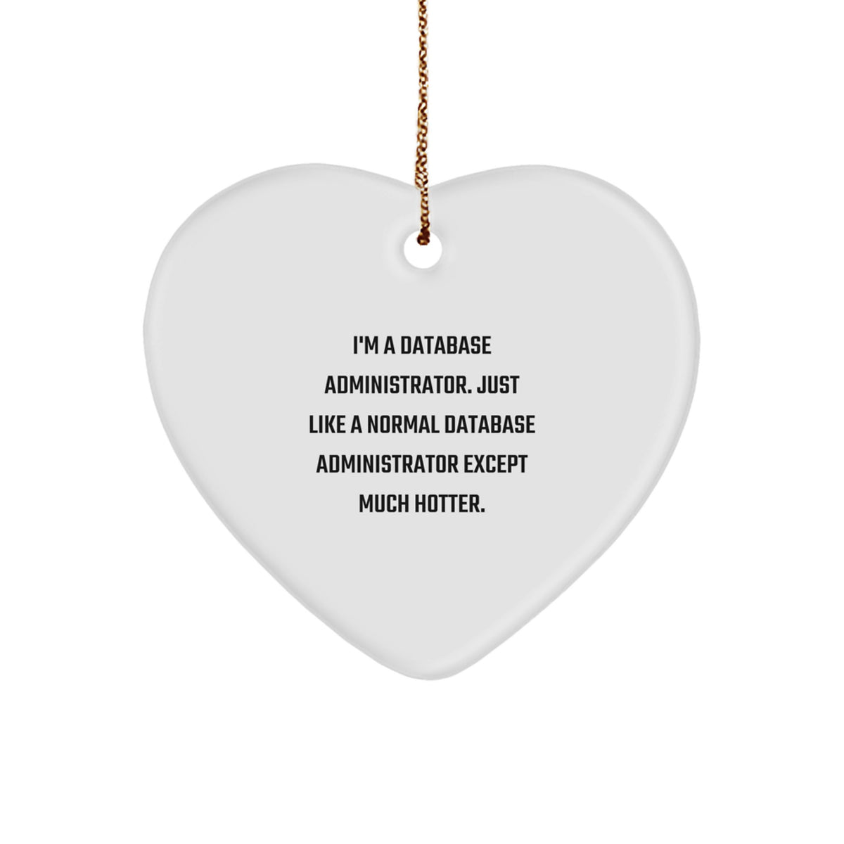 Funny Database Administrator Heart Ornament, Gifts from Friends for Database Administrator, Unique Christmas Unique Gifts - Image 1