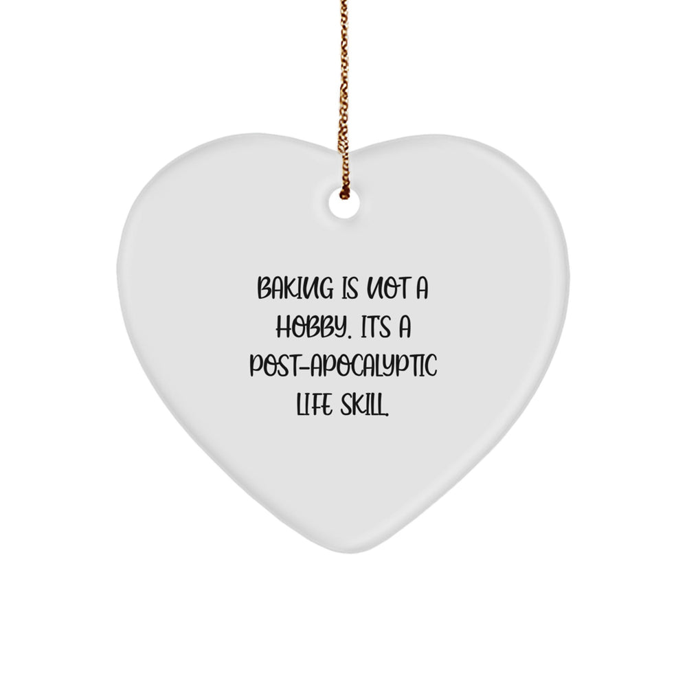 Funny Baking Heart Ornament, Gifts for Baking Lovers from Women, Men, Friends, Family, Christmas Unique Gift Ideas - Image 1